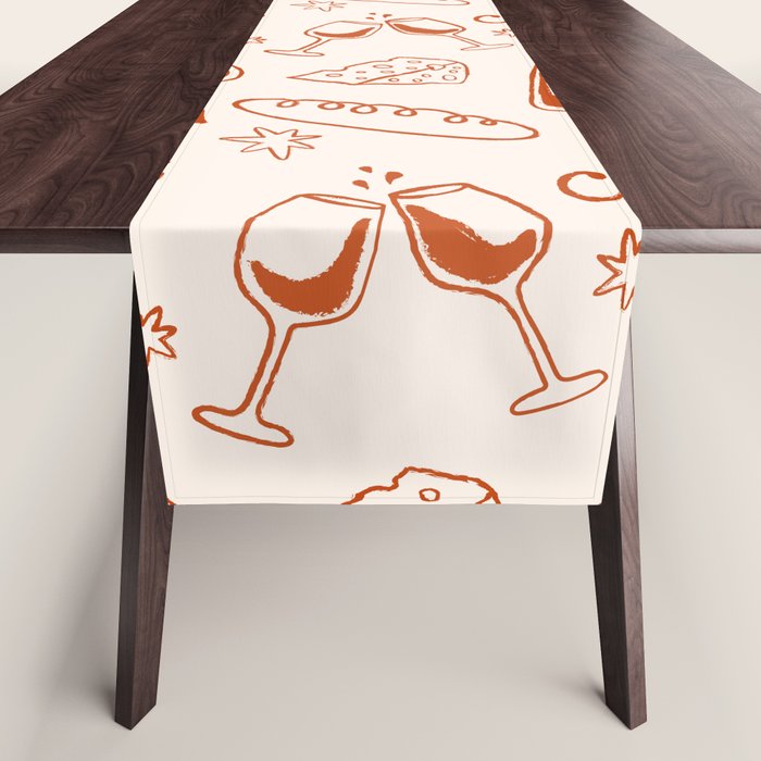 Fancy Dinner. Cheese and Wine Table Runner Gallery Image 1