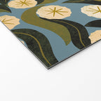 Blue Floral Welcome Mat Gallery Image 2