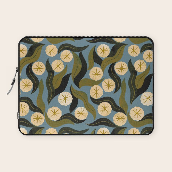 Blue Floral Laptop Sleeve Gallery Image 1