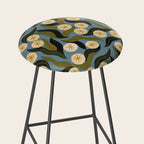 Blue Floral Stool Gallery Image 2