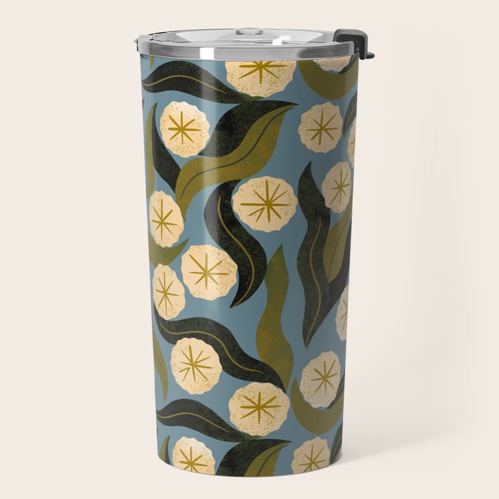 Blue Floral Travel Mug Gallery Image 2