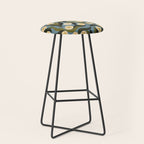 Blue Floral Stool Gallery Image 1
