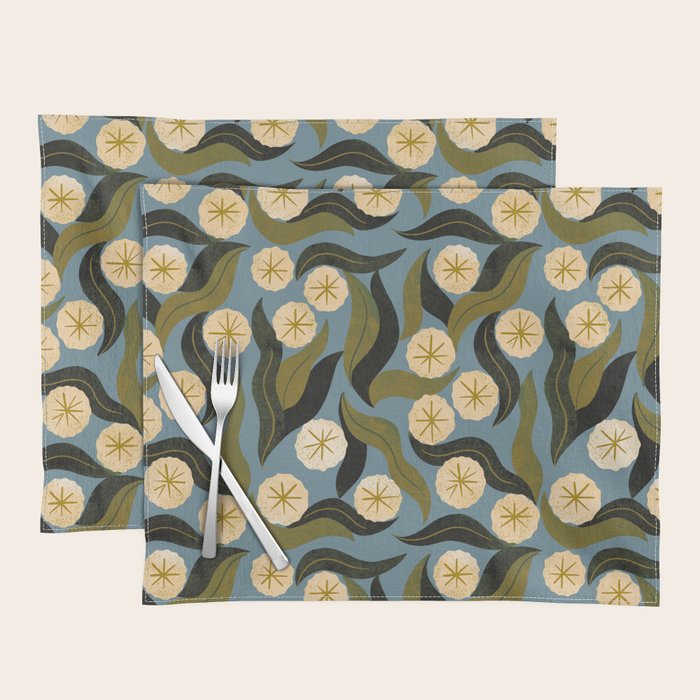 Blue Floral Placemat Gallery Image 1