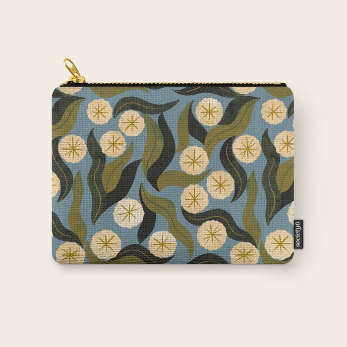 Blue Floral Carry All Pouch Gallery Image 1