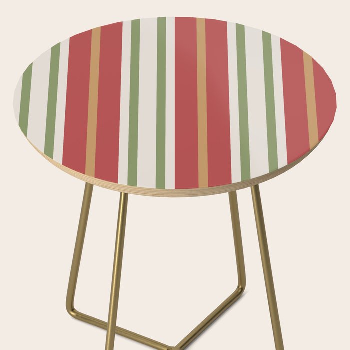 Retro Striped Color Harmony Side Table Gallery Image 2