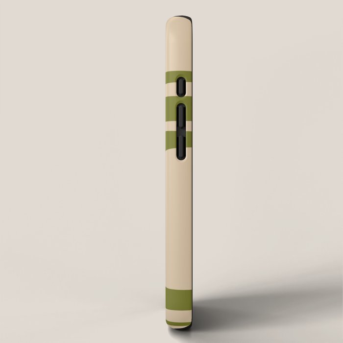 Palm Springs - Midcentury Modern Retro Pattern in Mid Mod Beige and Olive Green iPhone Case Gallery Image 2