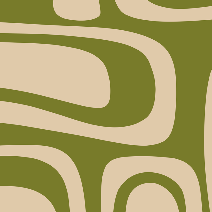 Palm Springs - Midcentury Modern Retro Pattern in Mid Mod Beige and Olive Green Coffee Mug Gallery Image 2
