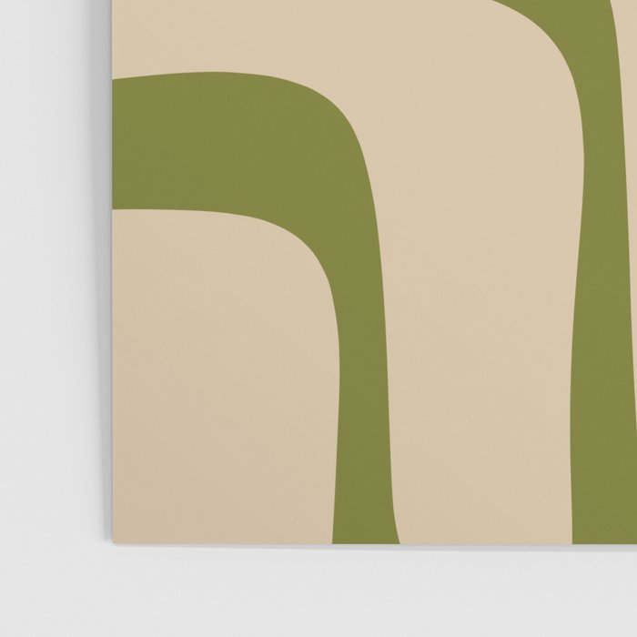 Palm Springs - Midcentury Modern Retro Pattern in Mid Mod Beige and Olive Green Poster Gallery Image 3