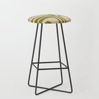Palm Springs - Midcentury Modern Retro Pattern in Mid Mod Beige and Olive Green Stool Gallery Image 1