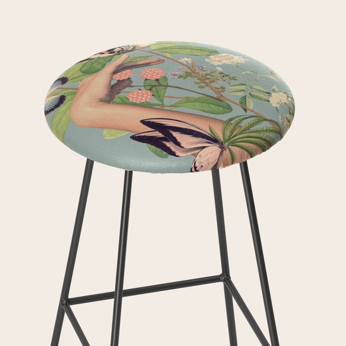 Minimal Collage/ Hand, Plants and Butterflies 4 Stool Gallery Image 2