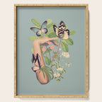 Minimal Collage/ Hand, Plants and Butterflies 4 Serving Tray Gallery Image 1
