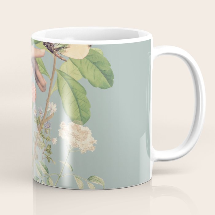 Minimal Collage/ Hand, Plants and Butterflies 4 Coffee Mug Gallery Image 1