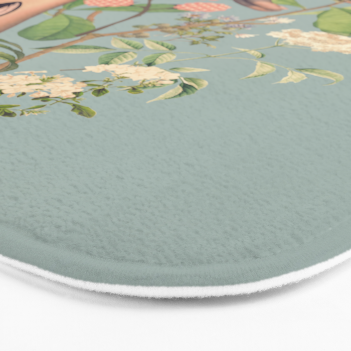 Minimal Collage/ Hand, Plants and Butterflies 4 Bath Mat Gallery Image 3