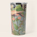Minimal Collage/ Hand, Plants and Butterflies 4 Travel Mug Gallery Image 1