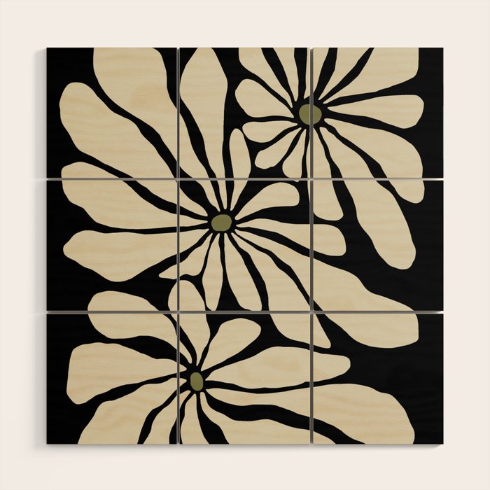 Star Flower 3 Wood Wall Art Gallery Image 1