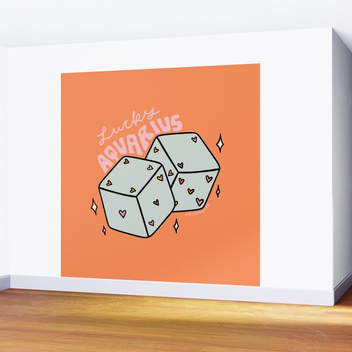 Aquarius Dice Wall Mural Gallery Image 2