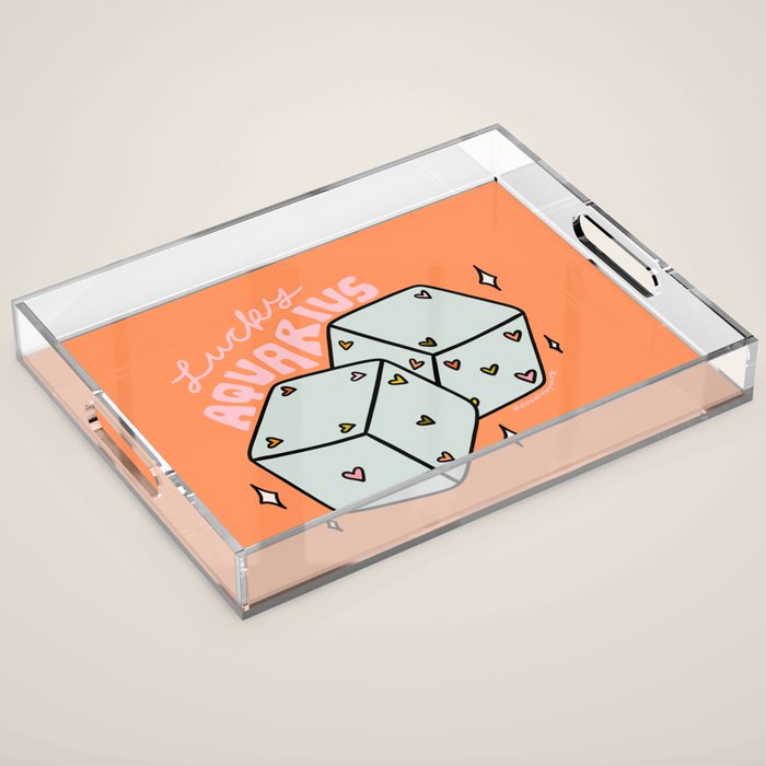 Aquarius Dice Acrylic Tray Gallery Image 1