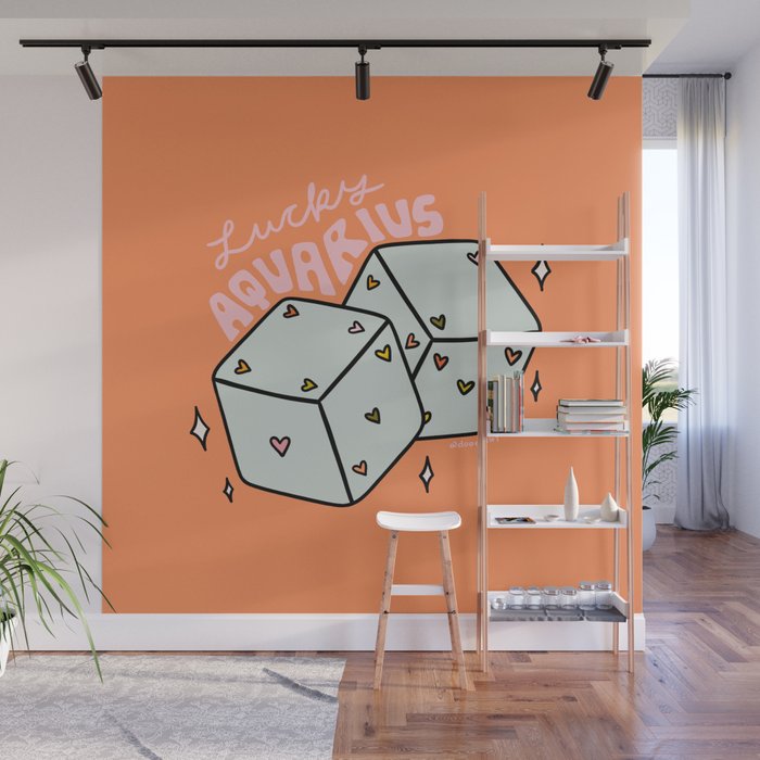 Aquarius Dice Wall Mural Gallery Image 1