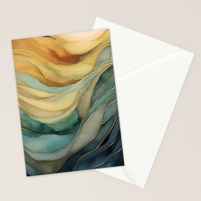 Landscape of Oceanic Rhythm Stationery Card Gallery Image 2