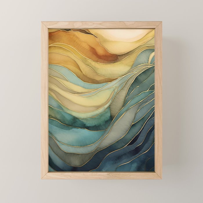 Landscape of Oceanic Rhythm Mini Art Print Gallery Image 1