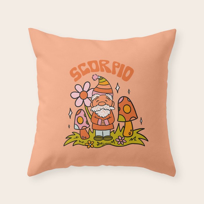 Scorpio Gnome Throw Pillow Gallery Image 6