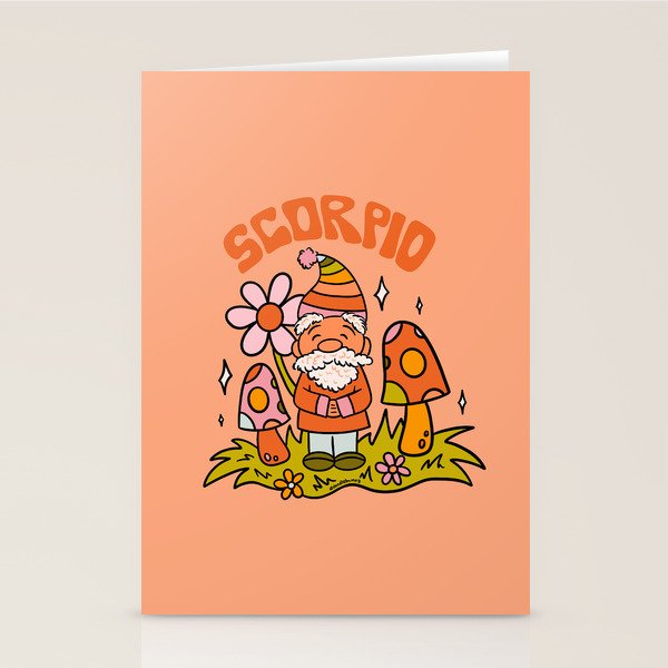 Scorpio Gnome Stationery Card Gallery Image 2