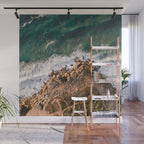 Ericeira from above | Coastal ocean drone photography print | Travel wall art Portugal Wall Mural Gallery Image 1