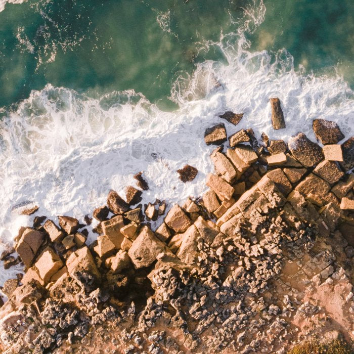 Ericeira from above | Coastal ocean drone photography print | Travel wall art Portugal Coffee Mug Gallery Image 2