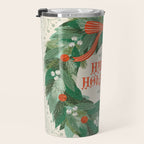 Happy Holidays Christmas Wreath Travel Mug Gallery Image 3