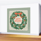 Happy Holidays Christmas Wreath Wall Mural Gallery Image 2