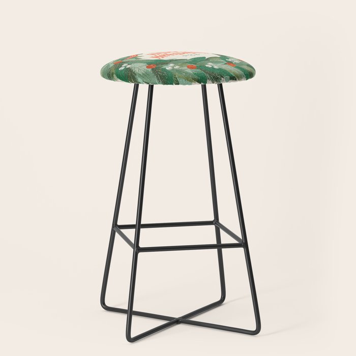 Happy Holidays Christmas Wreath Stool Gallery Image 1