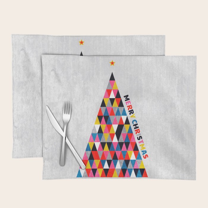 Minimalistic christmas tree Placemat Gallery Image 1