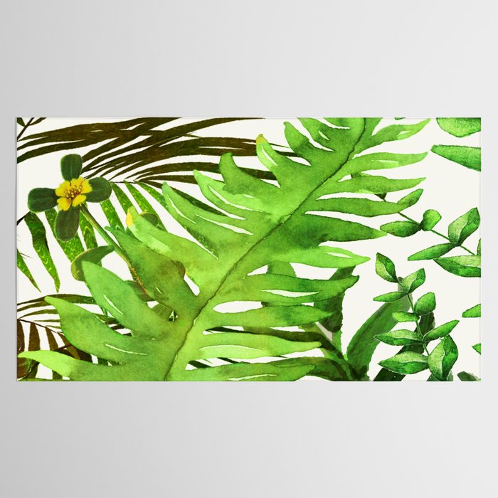 Watercolor Plants Tablecloth Gallery Image 2