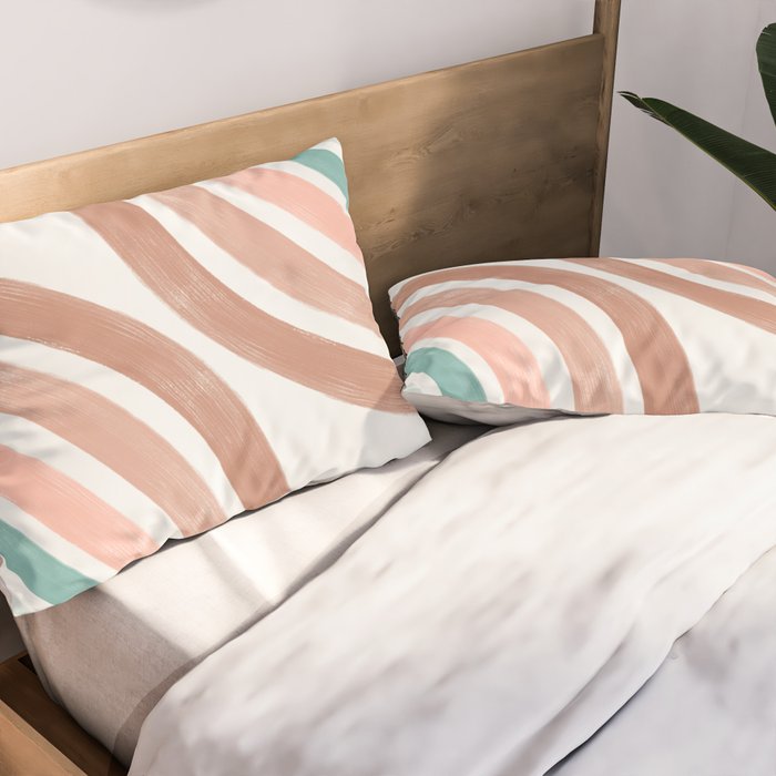 Double Retro Rainbows Pillow Sham Gallery Image 2