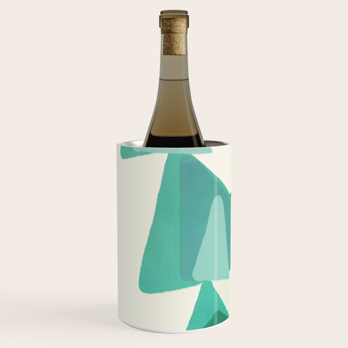 Green Colored Triangles Wine Chiller Gallery Image 2