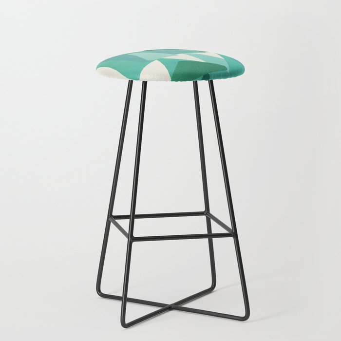Green Colored Triangles Stool Gallery Image 1