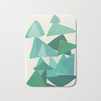 Green Colored Triangles Bath Mat Gallery Image 1
