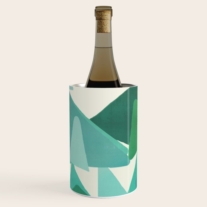 Green Colored Triangles Wine Chiller Gallery Image 1