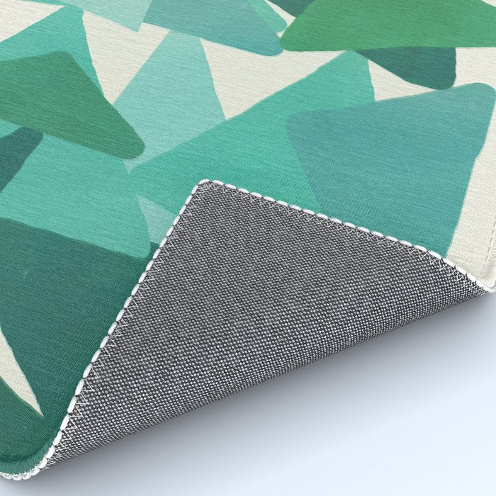 Green Colored Triangles Rug Gallery Image 4