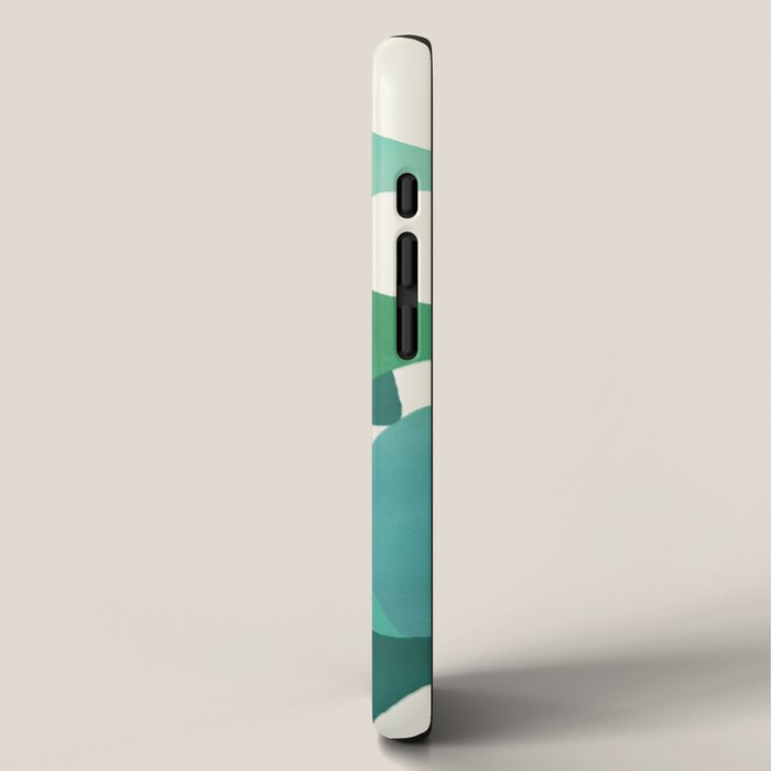 Green Colored Triangles iPhone Case Gallery Image 2
