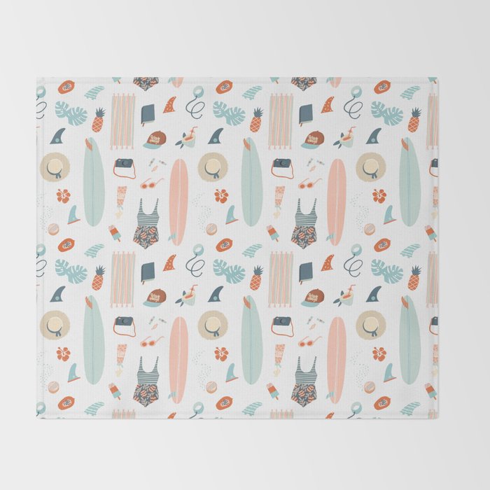 Summer kit Throw Blanket Gallery Image 2