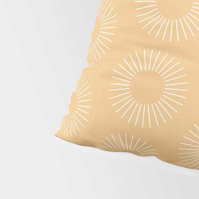 Minimalist Sunray Pattern XV Pillow Sham Gallery Image 4
