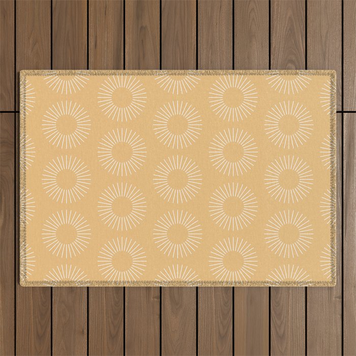 Minimalist Sunray Pattern XV Outdoor Rug Gallery Image 1