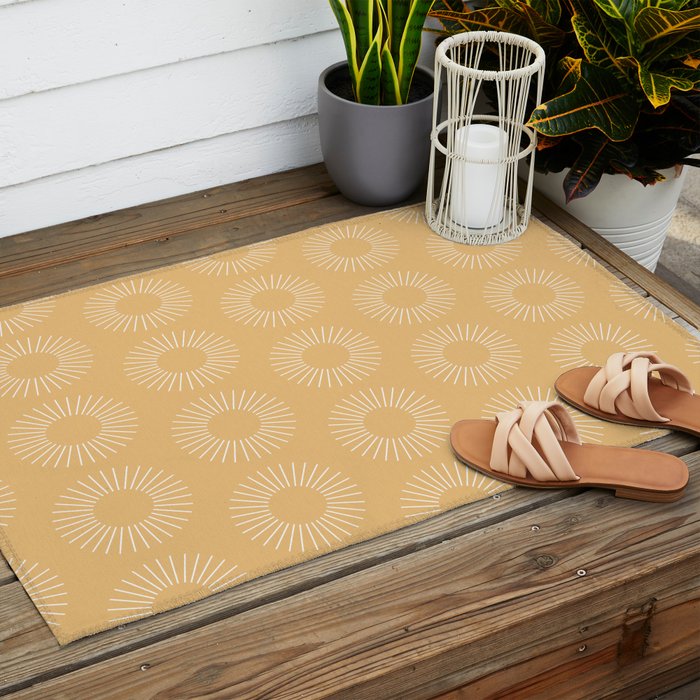 Minimalist Sunray Pattern XV Outdoor Rug Gallery Image 2