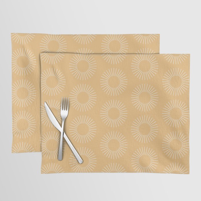 Minimalist Sunray Pattern XV Placemat Gallery Image 1