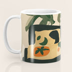 Tropical Bedside Calm Bold Sun and Plant Modern Art in Earthy Tones Coffee Mug Gallery Image 3