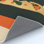 Tropical Bedside Calm Bold Sun and Plant Modern Art in Earthy Tones Rug Gallery Image 4