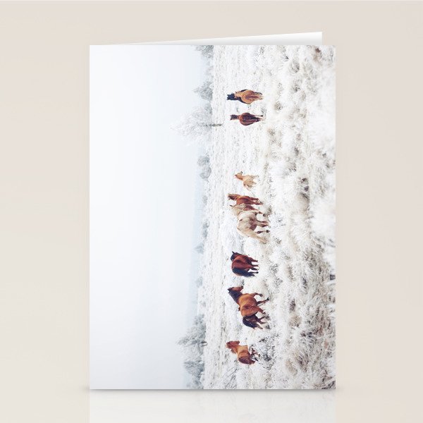 Winter Horses Stationery Card Gallery Image 2