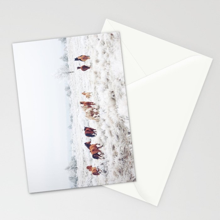 Winter Horses Stationery Card Gallery Image 2