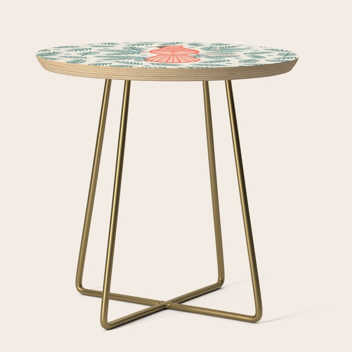 Cardinal Bird and Pine Branches Side Table Gallery Image 1